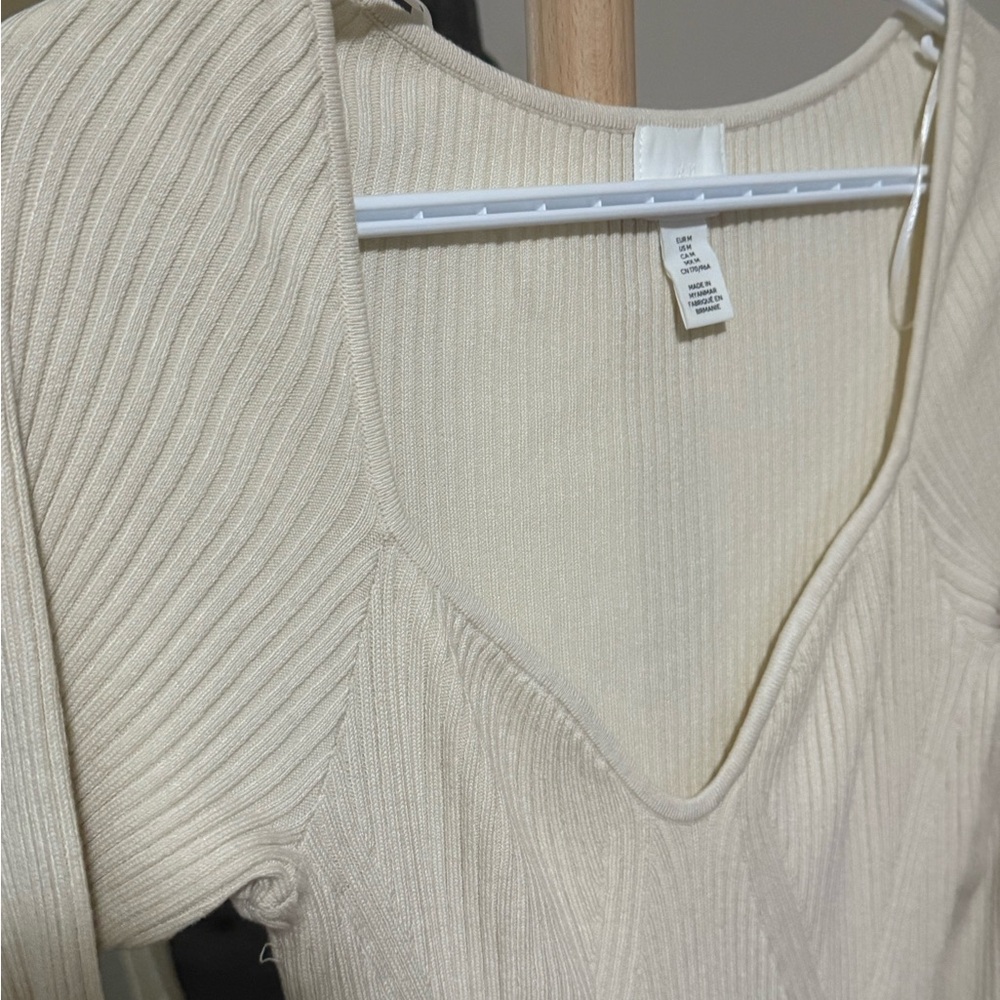 H&M Cream Ribbed Maxi Dress - Picture 5 of 6